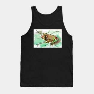 Grenouille - Original frog watercolor painting Tank Top